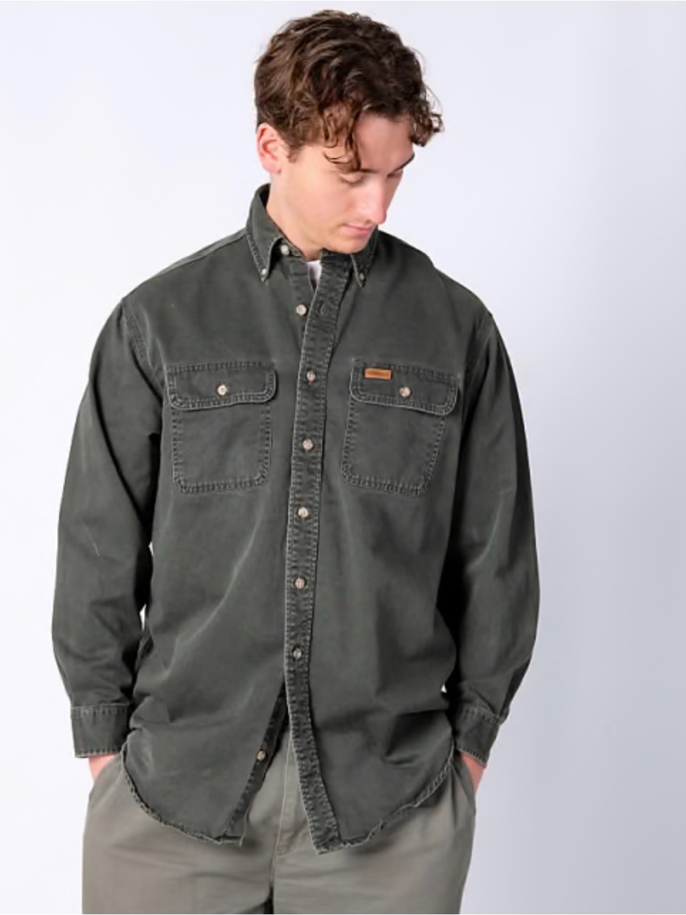 Vintage Carhartt Heavyweight Button-Down Shirt size large